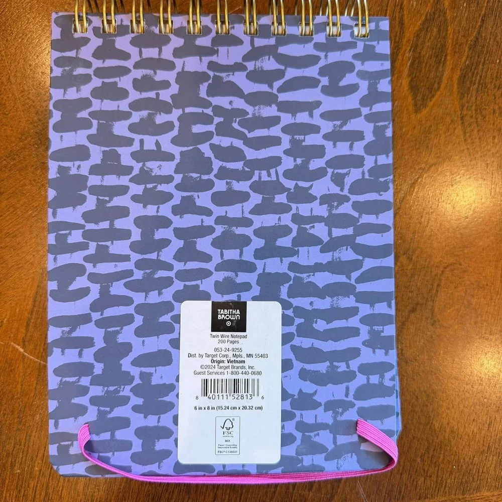 Tabitha Brown Notepad My Very‎ Good Notes 2024 Unisex 6x8 Blue Purple Gold